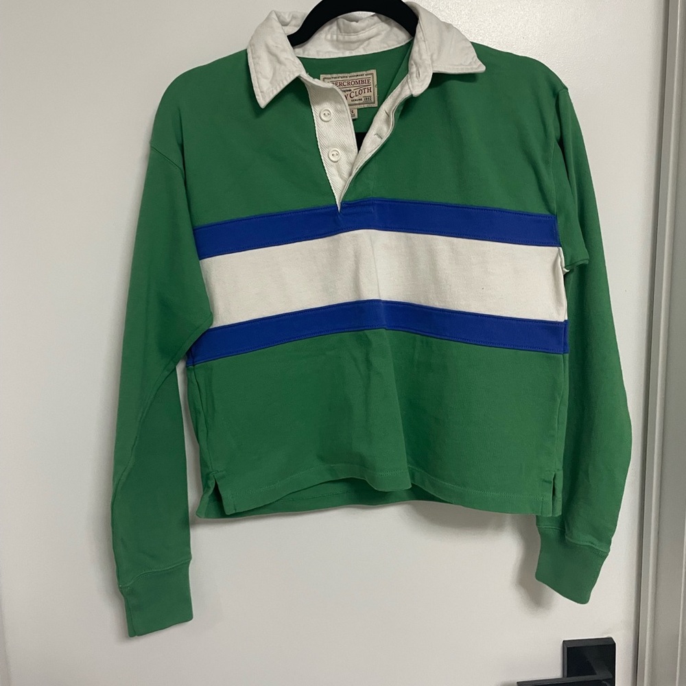 Abercrombie & Fitch Green Rugby Shirt